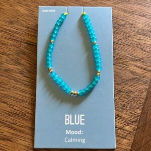 Francesca's Collections Turquoise Blue Bracelet with Gold‎ Beads-Calm Mood